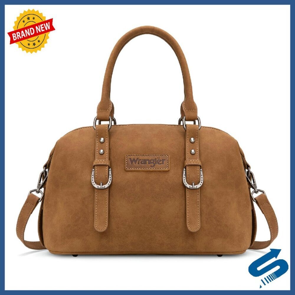 Suede Doctor Bag Top Handle Hobo Shoulder Satchel Purse Women